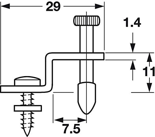 Cabinet Hardware Adjustable Glass Retainer Steel Clips Shelves Supports for Multiple Thicknesses - KI Home