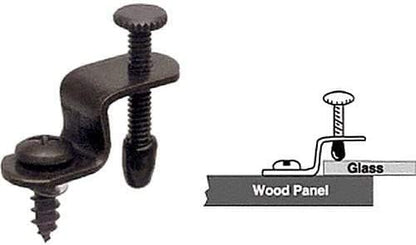 Cabinet Hardware Adjustable Glass Retainer Steel Clips Shelves Supports for Multiple Thicknesses - KI Home