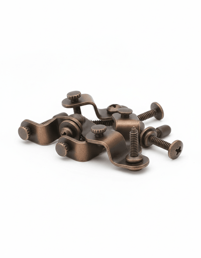 Cabinet Hardware Adjustable Glass Retainer Steel Clips Shelves Supports for Multiple Thicknesses - KI Home