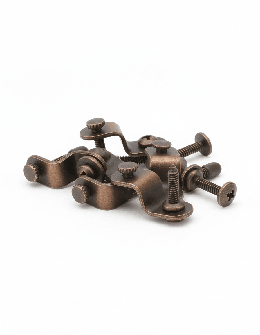 Cabinet Hardware Adjustable Glass Retainer Steel Clips Shelves Supports for Multiple Thicknesses - KI Home