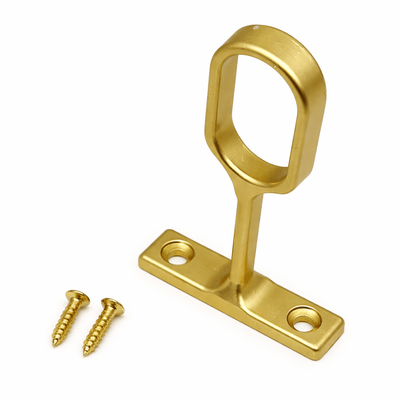 Center Oval Closet Rod Support Bracket - Heavy - Duty Metal with Screws (for 15x30mm rods) - KI Home