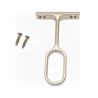 Center Oval Closet Rod Support Bracket - Heavy - Duty Metal with Screws (for 15x30mm rods) - KI Home