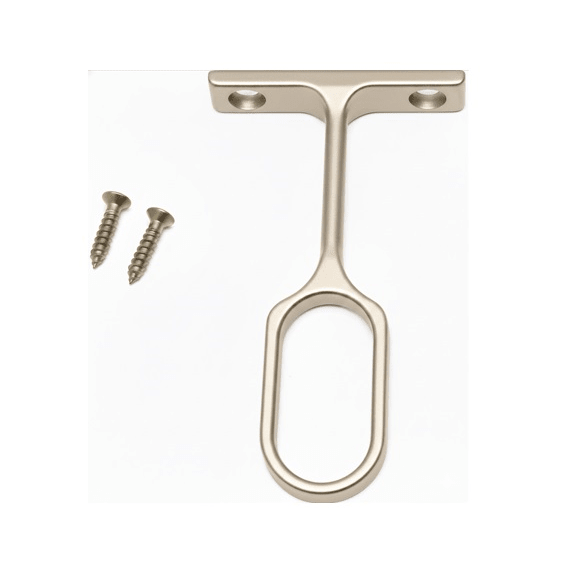 Center Oval Closet Rod Support Bracket - Heavy - Duty Metal with Screws (for 15x30mm rods) - KI Home