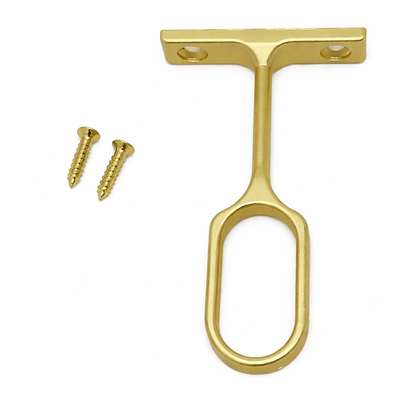 Center Oval Closet Rod Support Bracket - Heavy - Duty Metal with Screws (for 15x30mm rods) - KI Home