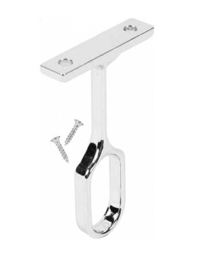Center Oval Closet Rod Support Bracket - Heavy - Duty Metal with Screws (for 15x30mm rods) - KI Home