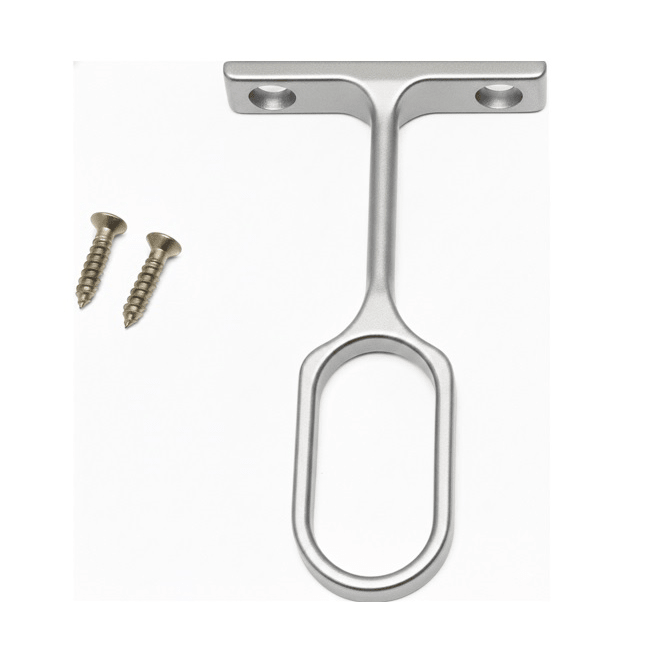 Center Oval Closet Rod Support Bracket - Heavy - Duty Metal with Screws (for 15x30mm rods) - KI Home