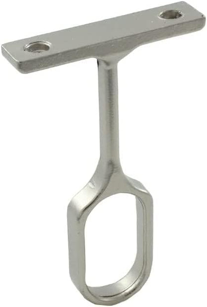 Center Oval Wardrobe Rod Support Bracket - Metal, 15x30mm, with Screws - KI Home