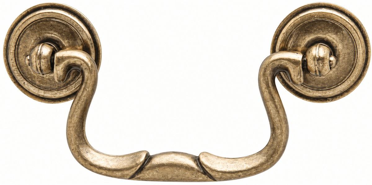 Classic Drop Knocker Bail Cabinet Handle | 3" Center - to - Center | Antique English Brass Finish - KI Home