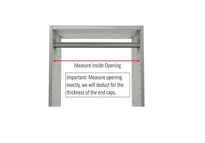 Custom Cut - to - Size Welded Steel or Aluminum Oval Wardrobe Closet Rod – Includes End Supports & Installation Screws - KI Home