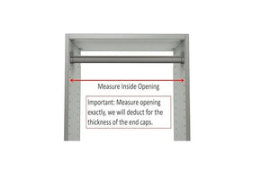 Custom Cut Welded Steel Oval Wardrobe Closet Rod with End Supports Up to 94 Inches Length – Heavy-Duty Construction