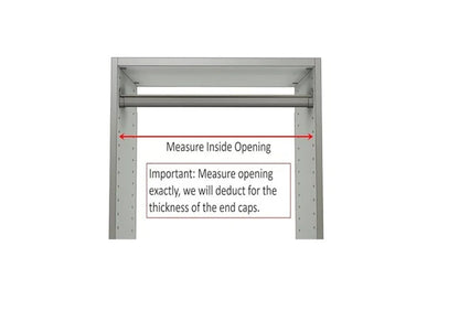 Custom Cut Welded Steel Oval Wardrobe Closet Rod with End Supports Up to 94 Inches Length – Heavy-Duty Construction