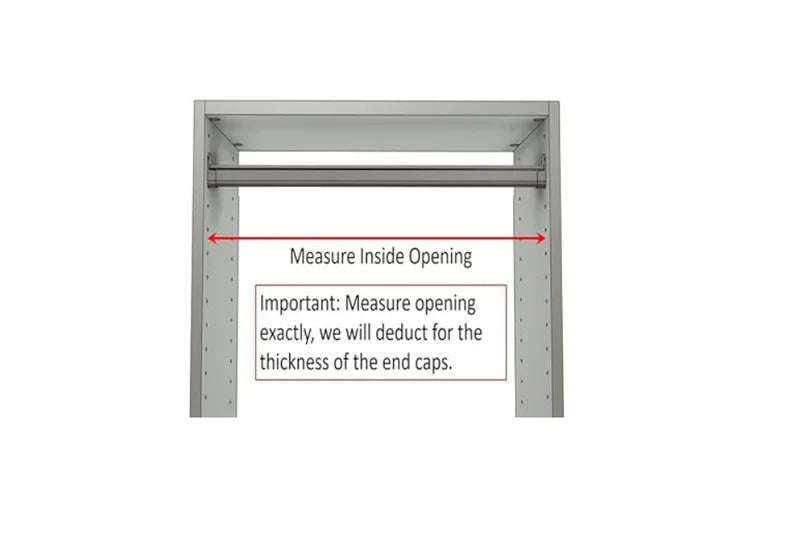 Custom Cut Welded Steel Oval Wardrobe Closet Rod with End Supports Up to 94 Inches Length – Heavy-Duty Construction