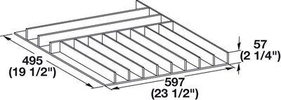 Cutlery Tray Drawer Insert – Birch, Trimmable, Two Width Options, Fits 19 - 1/2" Deep Cabinets - KI Home