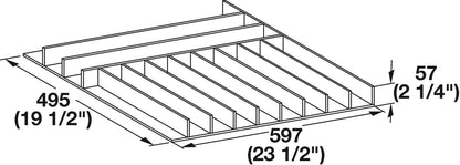 Cutlery Tray Drawer Insert – Birch, Trimmable, Two Width Options, Fits 19 - 1/2" Deep Cabinets - KI Home