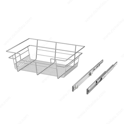 Designer Closet Full Extension Pull - Out Laundry Basket – Premium Steel Wire Construction with Smooth Ball - Bearing Slides - KI Home