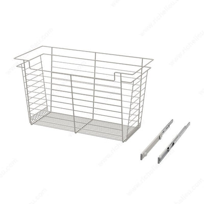 Designer Closet Full Extension Pull - Out Laundry Basket – Premium Steel Wire Construction with Smooth Ball - Bearing Slides - KI Home