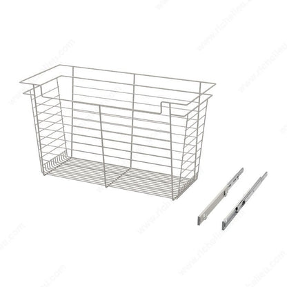 Designer Closet Full Extension Pull - Out Laundry Basket – Premium Steel Wire Construction with Smooth Ball - Bearing Slides - KI Home