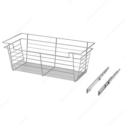 Designer Closet Full Extension Pull - Out Laundry Basket – Premium Steel Wire Construction with Smooth Ball - Bearing Slides - KI Home