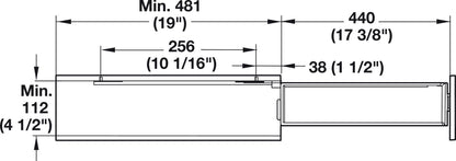 Häfele 2-Tier Soft & Silent Base Cabinet Pull-Out Organizer – Right-Side Mount, Chrome Steel, 26.4 lb Load Capacity - for 6” Cabinet Width