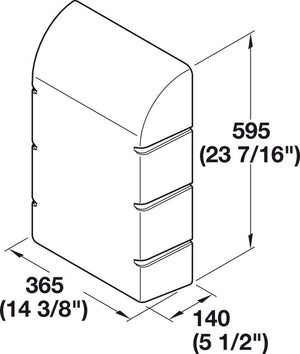 Hafele 568.66.790 Wall Cover for Wall-Mounted Ironfix® Ironing Board