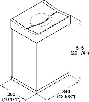 Hailo Snap-Top White Free Standing Kitchen Waste Bin Clean & Easy Disposal