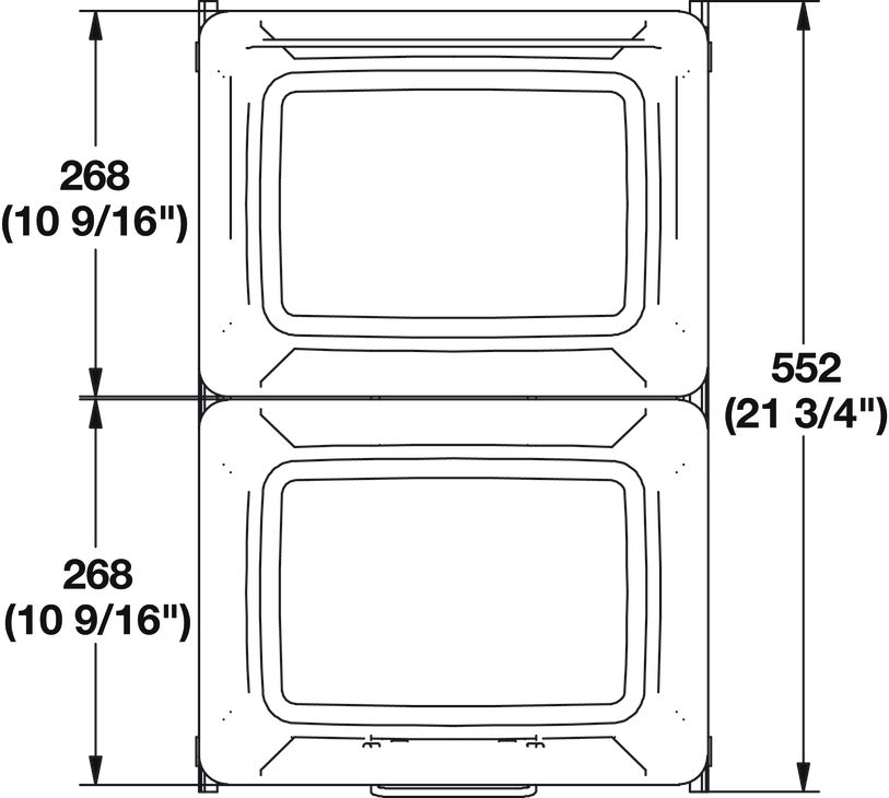 Hafele Double 2 x 36 qt. Waste Trash Bin Soft-Close Pullout System with Handle