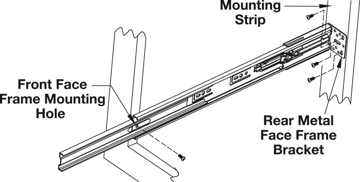 Hafele 3932 EC Full Extension Side-Mounted Soft Close Ball Bearing Drawer Slide Runners, 150 lb. Load Capacity