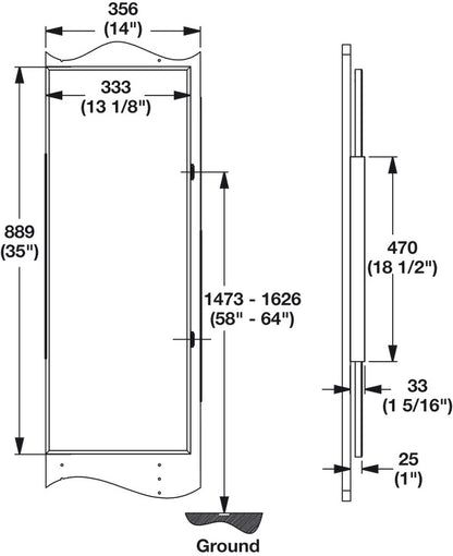 TAG Hardware Premium Elite Full Rotation Pullout Mirror with Full Extension Ball Bearing Slides