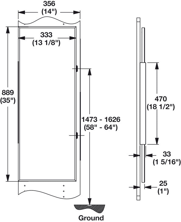 TAG Hardware Premium Elite Full Rotation Pullout Mirror with Full Extension Ball Bearing Slides