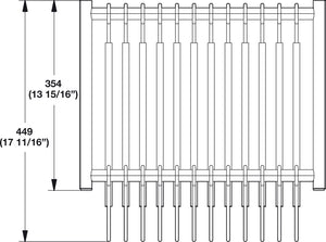 TAG Hardware Pull-Out Pant Rack Closet Organizer with Soft Close Slides and Pant Hangers