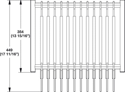 TAG Hardware SYNERGY Pull-Out Pant Rack Closet Organizer with Soft Close Slides and Pant Hangers
