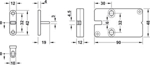 Hafele 237.59.000 Dialock EFL 3/3C Electric Furniture Lock with Door Status Feedback