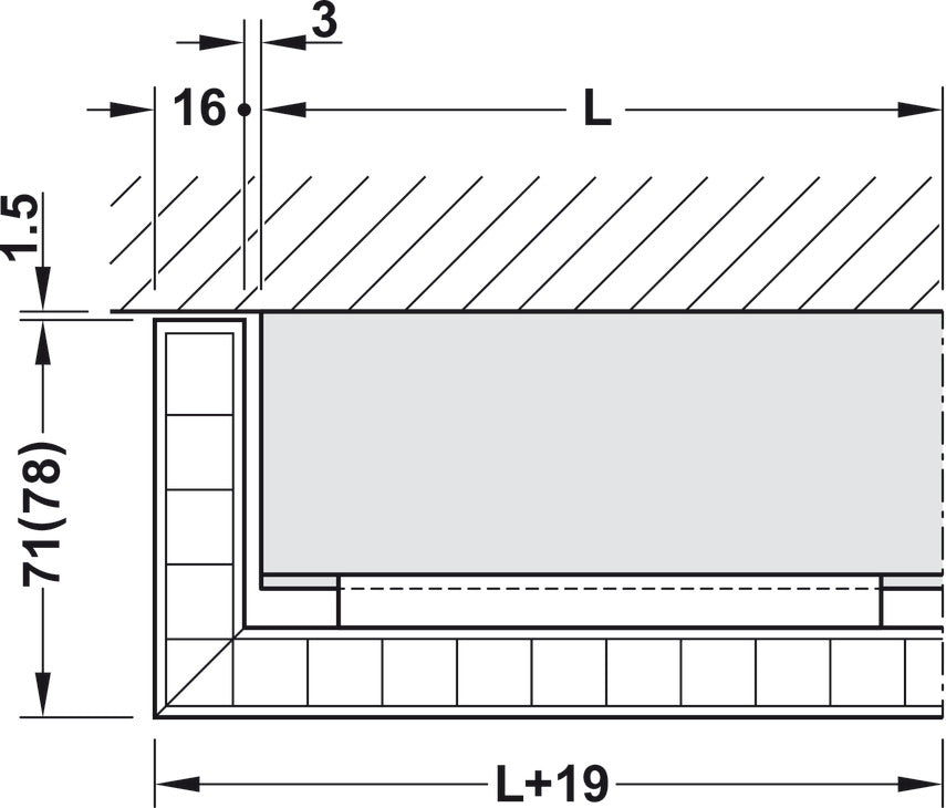 HAWA Junior 80/Z Single Sliding Door Hardware Fitting Set | 176 Lb. Top Hung System without Upper Track