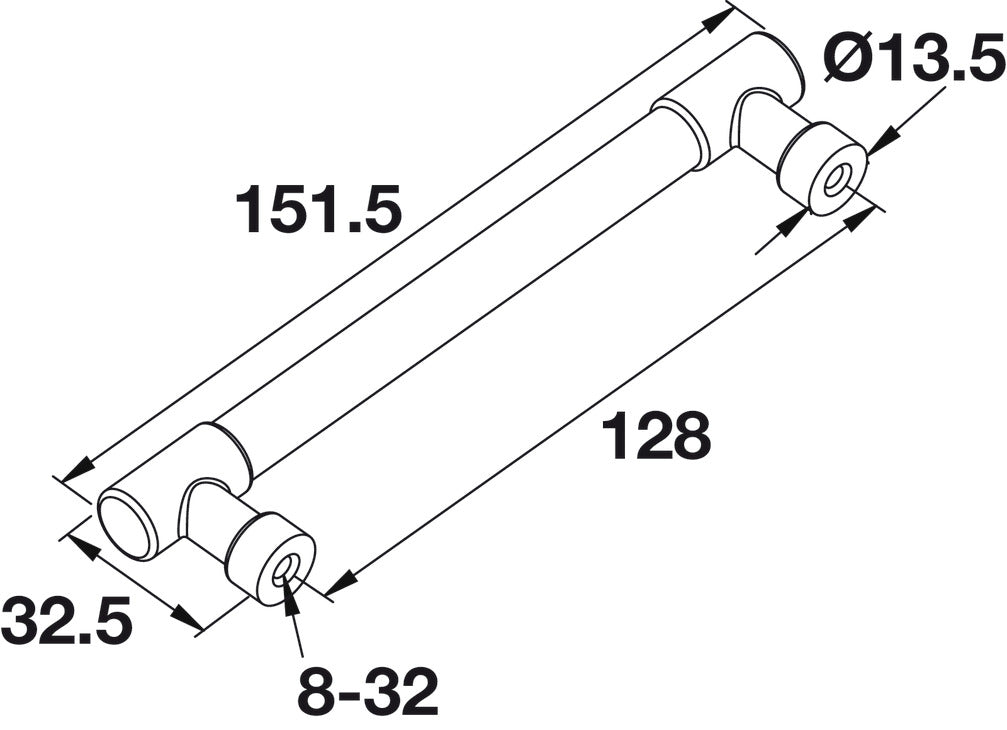 TAG Hardware Premium Traditional Round Bar Drawer Handle