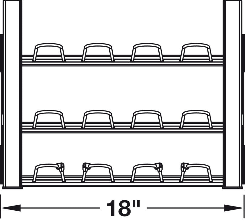 TAG Hardware Premium Shoe Rack Closet Wardrobe Organizer with Full extension Pullout Soft Close slides