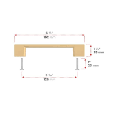 Richelieu Hardware 5-1/16 in. (128 mm) Center-to-Center Contemporary Cabinet Drawer Pull Champagne Bronze