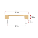 Richelieu Hardware 5-1/16 in. (128 mm) Center-to-Center Contemporary Cabinet Drawer Pull Champagne Bronze