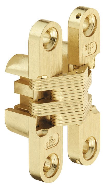Hafele 180° Opening Concealed Invisible Cabinet Hinge (101) Wood Doors (13 - 16mm) | Satin Brass/Chrome - KI Home