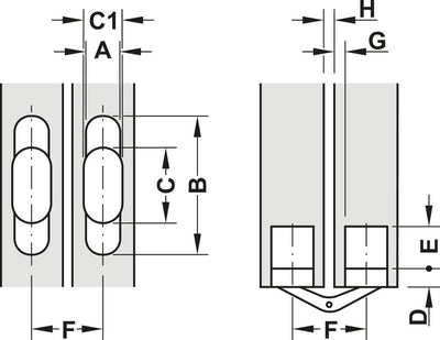 Hafele 180° Opening Concealed Invisible Cabinet Hinge (101) Wood Doors (13 - 16mm) | Satin Brass/Chrome - KI Home