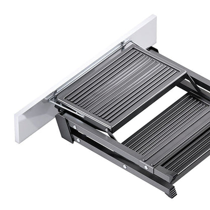 Hafele 2 - Step Heavy Duty 330lbs Load Capacity Non - Slip Folding Stool Steel - KI Home