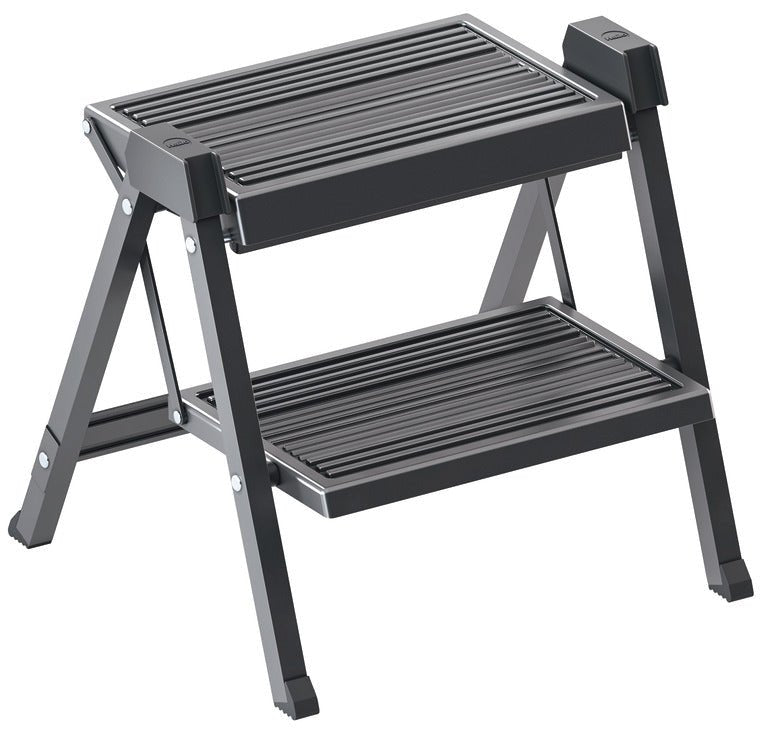 Hafele 2 - Step Heavy Duty 330lbs Load Capacity Non - Slip Folding Stool Steel - KI Home