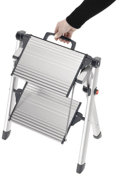 Hafele 2 - Step Heavy Duty 330lbs Load Capacity Non - Slip Folding Stool with Handle - KI Home