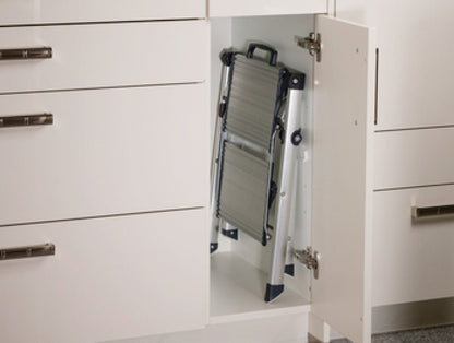 Hafele 2 - Step Heavy Duty 330lbs Load Capacity Non - Slip Folding Stool with Handle - KI Home