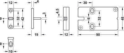 Hafele 237.59.000 Dialock EFL 3/3C Electric Furniture Lock with Door Status Feedback - KI Home