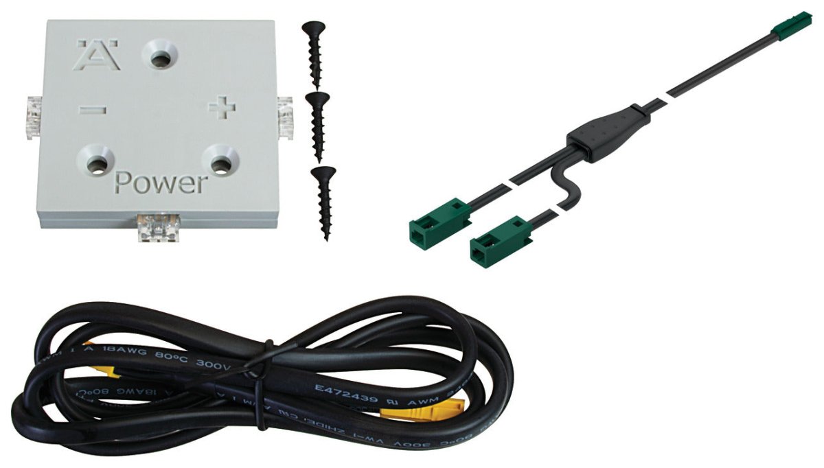 Hafele 24V Power Outlet Box Extension Kit for Wireless Adjustable Shelf Lighting System - KI Home