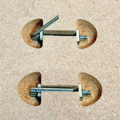 Hafele 4 - 1/2" length FlipBolt Countertop Connector - Tool - Less, Fast Installation for Work Surfaces - KI Home