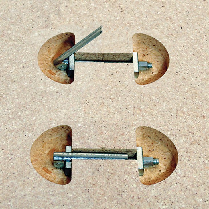 Hafele 4 - 1/2" length FlipBolt Countertop Connector - Tool - Less, Fast Installation for Work Surfaces - KI Home