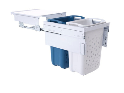 Hafele 502.72.722 Laundry Hamper, Hailo 45 Hailo Laundry Carrier, For cabinet width 450 mm, 2 x 35 qts - KI Home