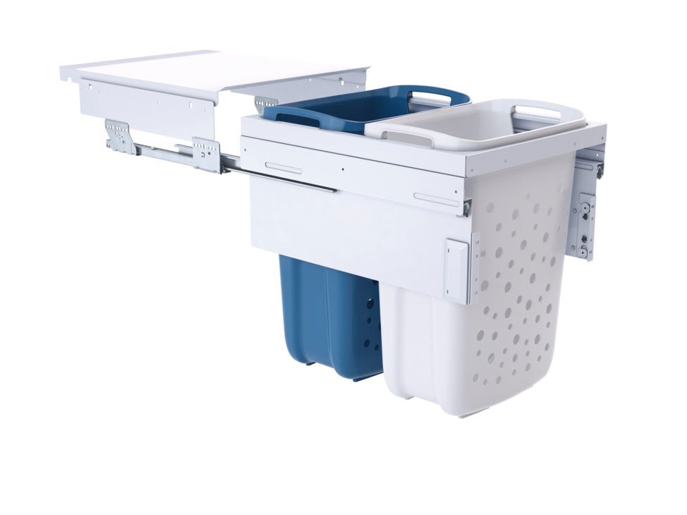 Hafele 502.72.722 Laundry Hamper, Hailo 45 Hailo Laundry Carrier, For cabinet width 450 mm, 2 x 35 qts - KI Home