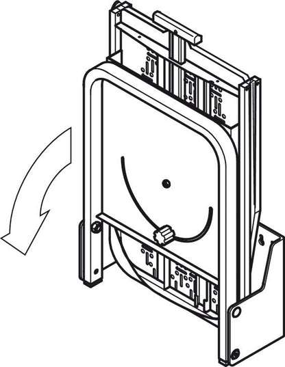 Hafele 568.66.700 Wall Mounted Folding and Rotating Ironing Board with Gray stipes Heat - Resistant Cover - KI Home